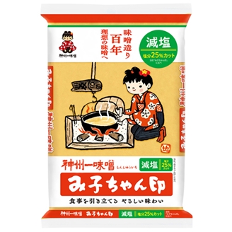 神州一味噌　み子ちゃん　減塩（８５０ｇ×１２袋）