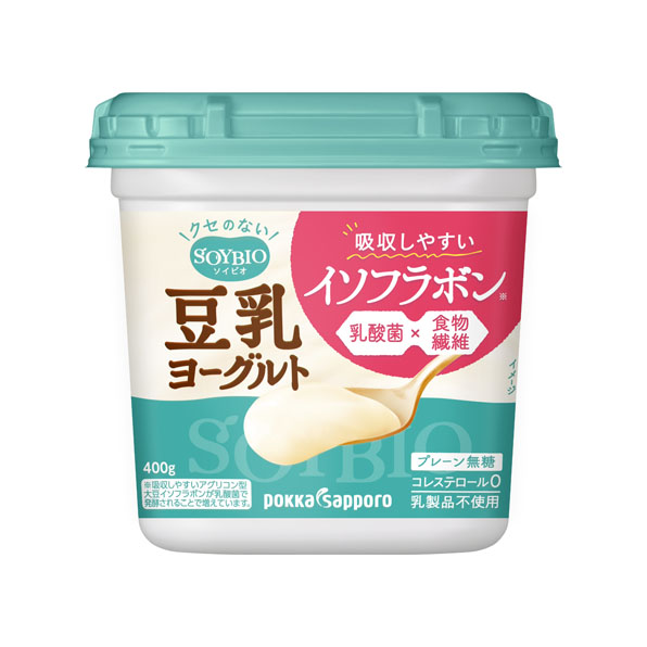 ◆クール便◆【6個】ソイビオ豆乳ヨーグルト プレーン無糖（400g） ※杉野遥亮さんクリアファイル1枚付