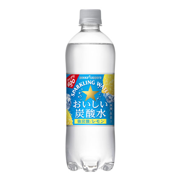 【24本】おいしい炭酸水レモン(600ml)