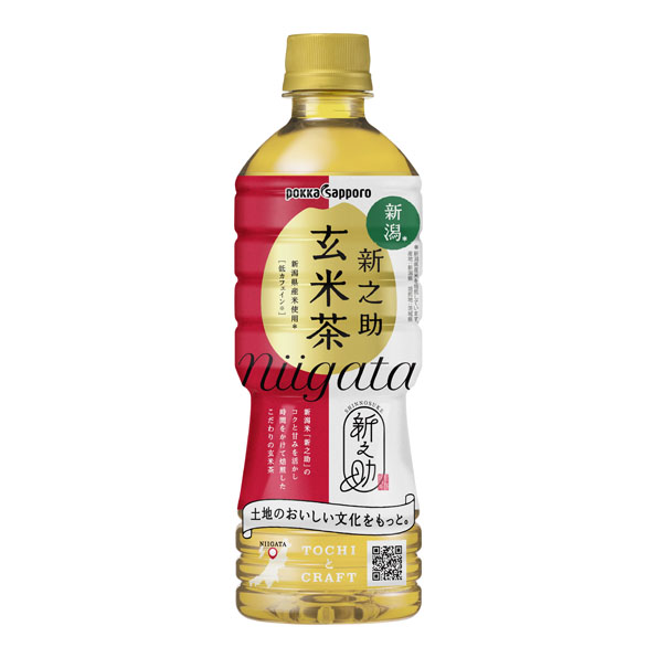【24本】新潟新之助玄米茶（525ml）