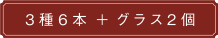 3種6本＋グラス2個