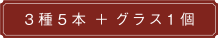 3種5本＋グラス1個